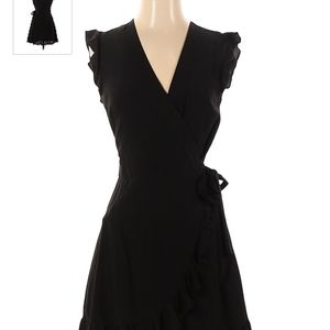 Ann Taylor Loft Flutter Sleeve Romper - Black - Size 10